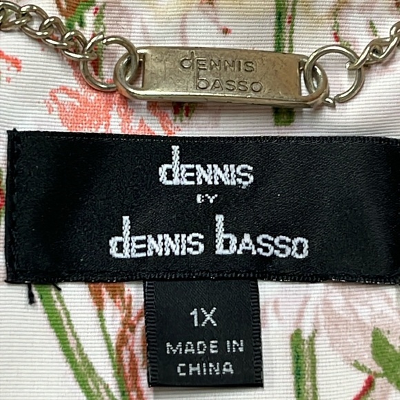 DENNIS BASSO Multi Pink/Green Floral Spring Coquette Career Boho Trench Coat 1X - Picture 3 of 16